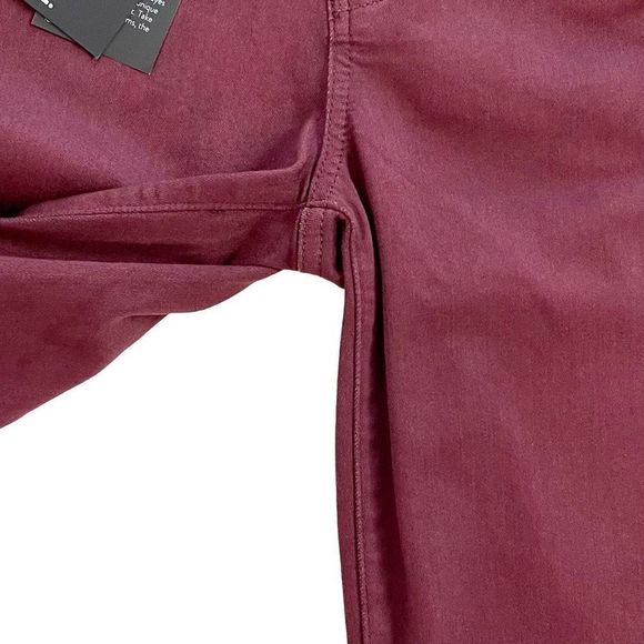PAIGE Hoxton Ankle Skinny Jean High Rise Stretch Midnight Affair Burgundy 25 NWT - Picture 6 of 10